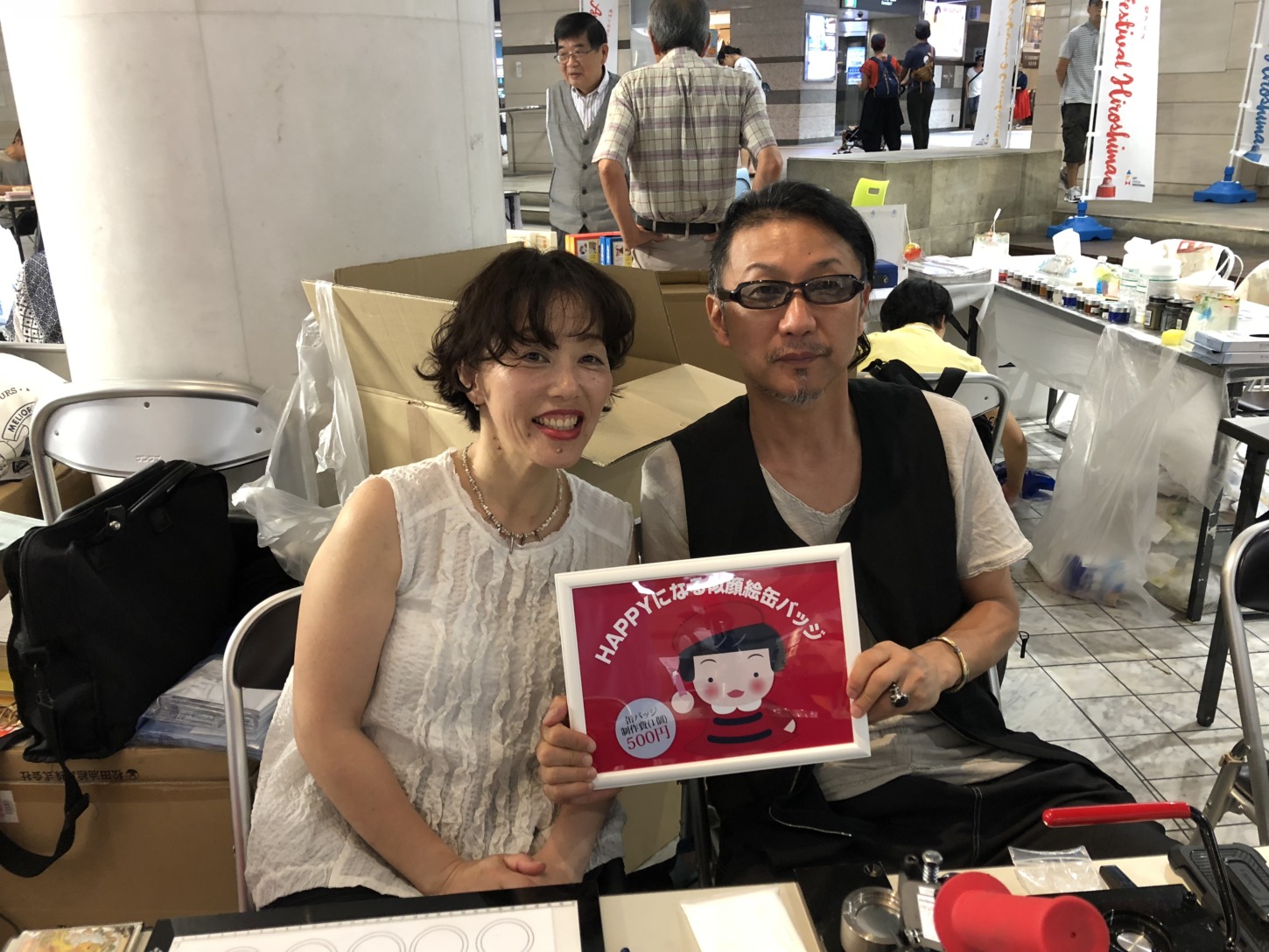 似顔絵缶バッジ