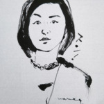 「あさイチ」のゲスト尾野真千子さんの似顔絵を描きました
